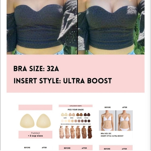 BOOMBA Ultra Boost Inserts Double Side Adhesive Size D Tan Color - Picture 2 of 4